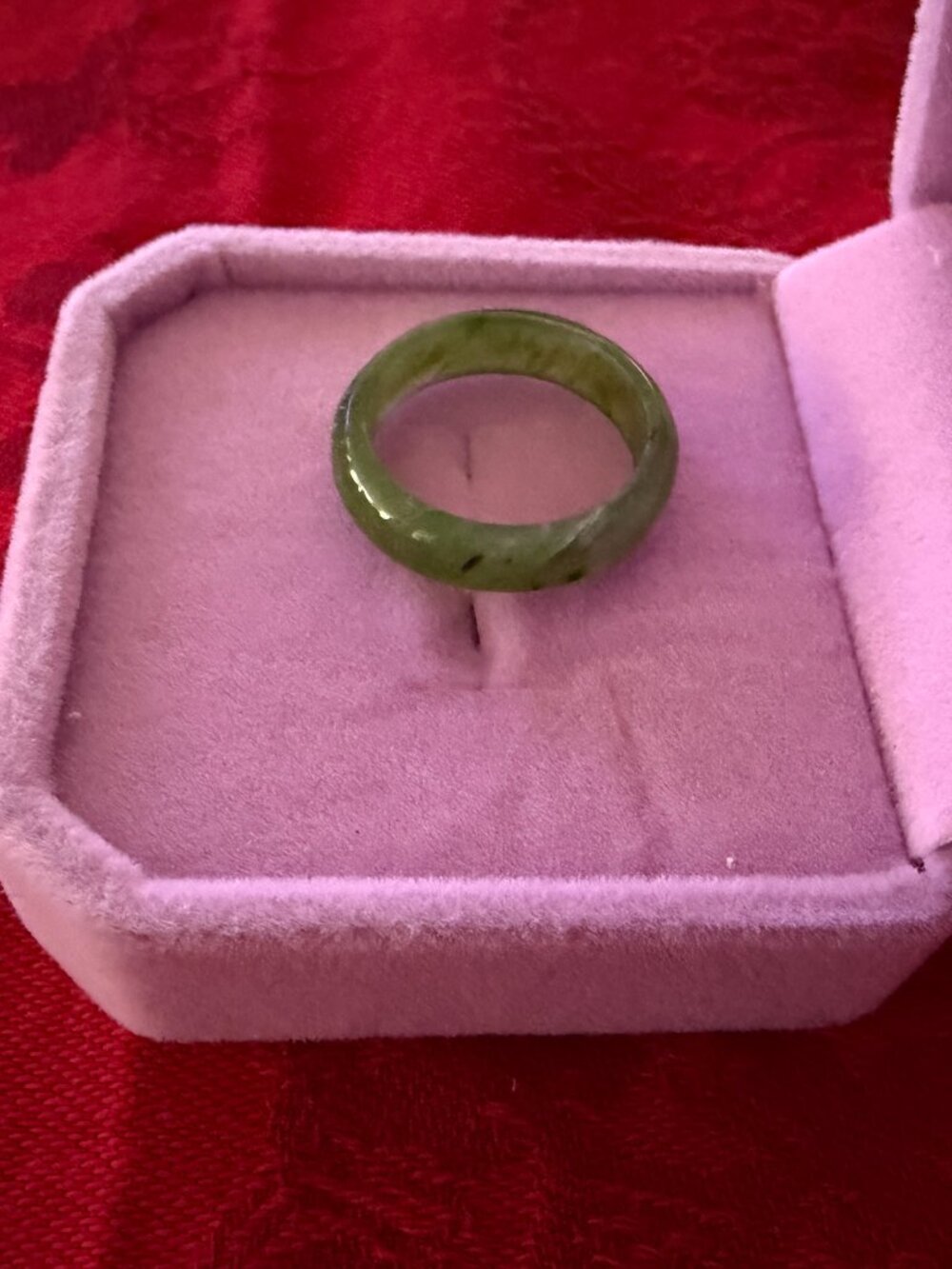 GREEN JADE RING SIZE 4 - Picture 5 of 6